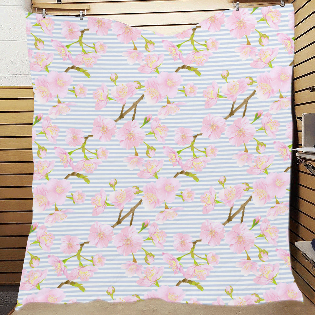 Pink Cherry Blossom Sakura Premium Quilt