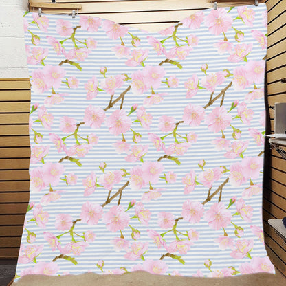 Pink Cherry Blossom Sakura Premium Quilt