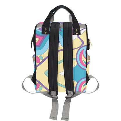 Funky Retro Pattern Print Design A01 Diaper Bag Backpack