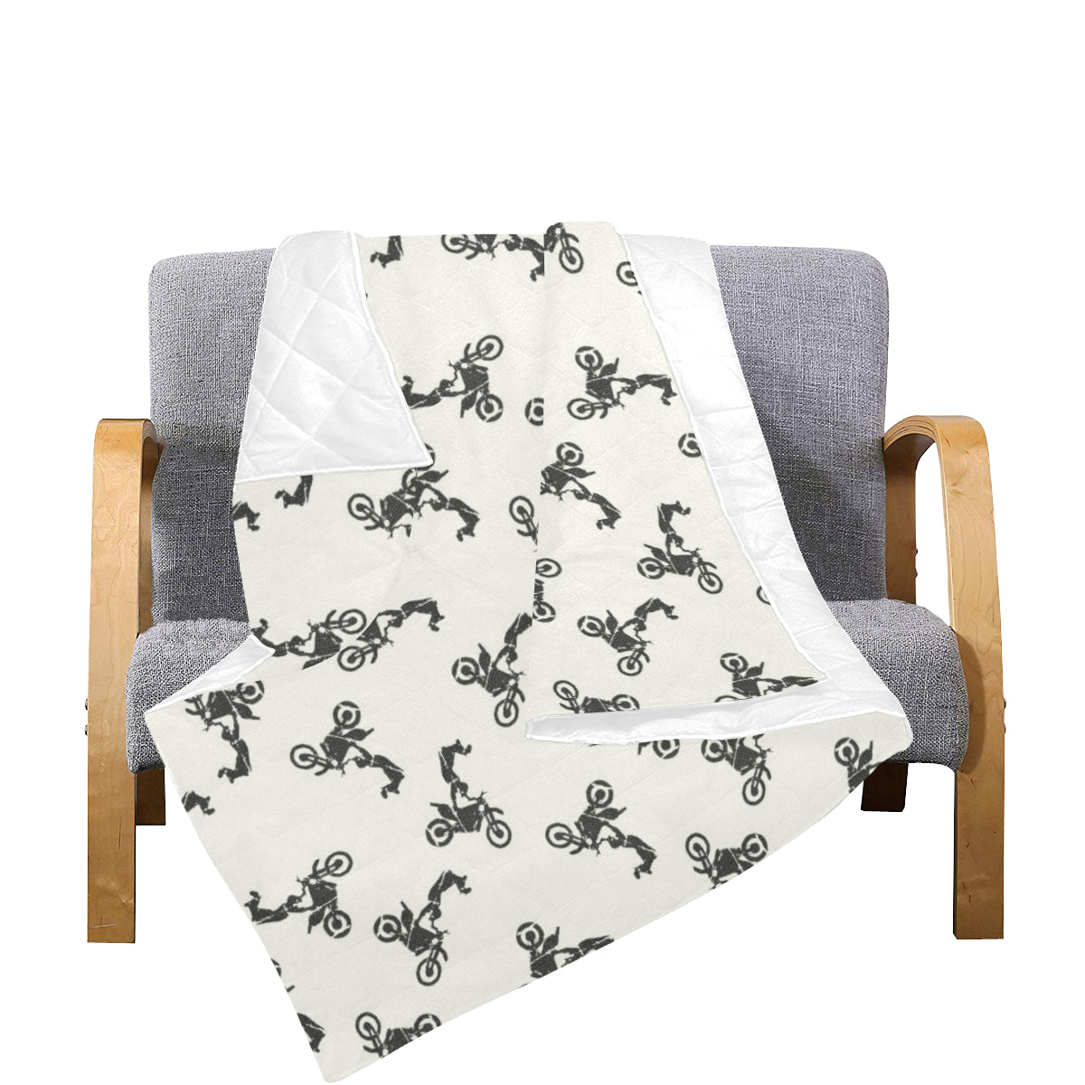 Motocross Pattern Print Design 03 Premium Quilt