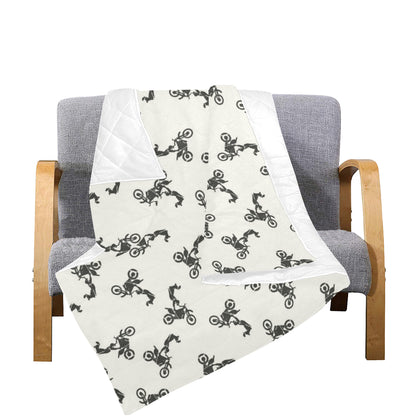 Motocross Pattern Print Design 03 Premium Quilt