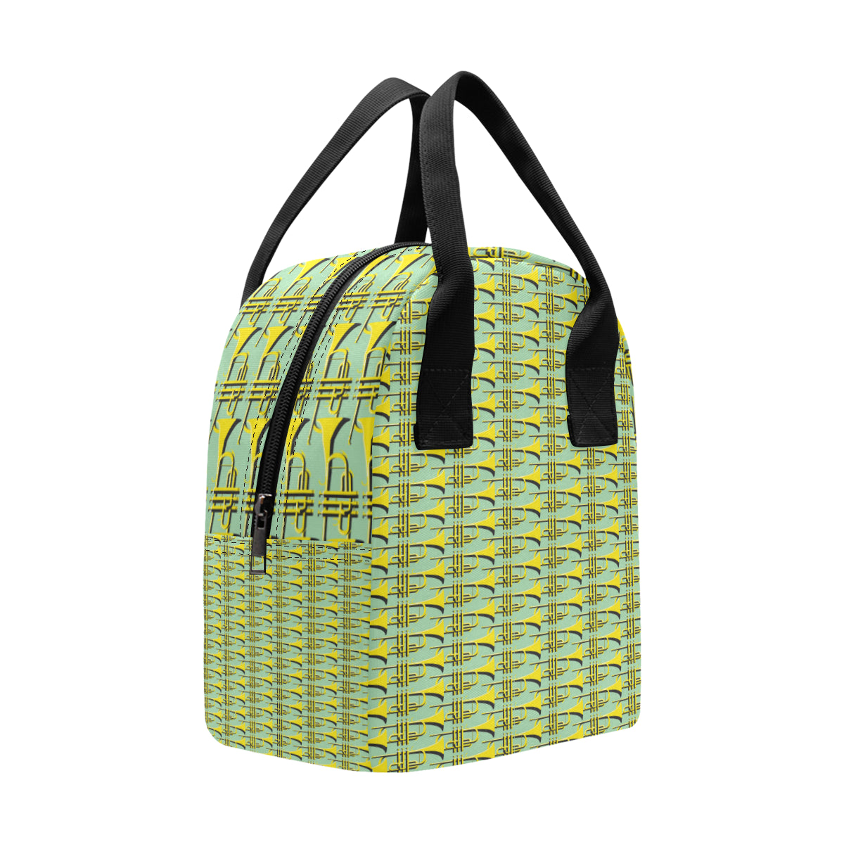 Trumpet Vintage Design Print Insulated Lunch Bag