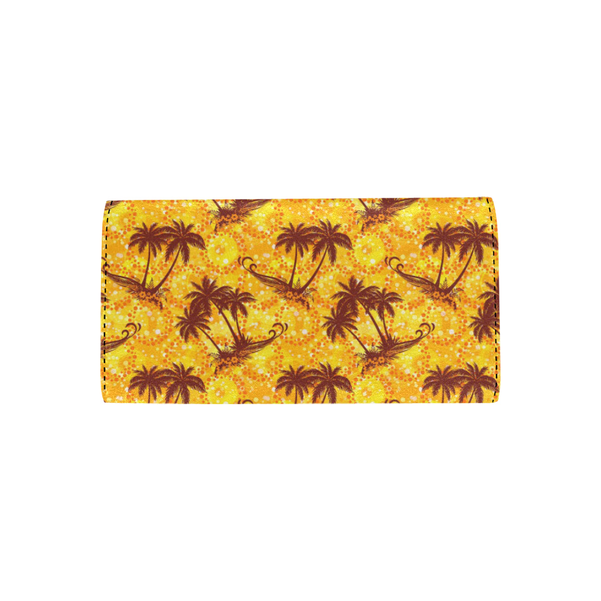 Palm Tree Pattern Print Design PT012 Women's Trifold Wallet