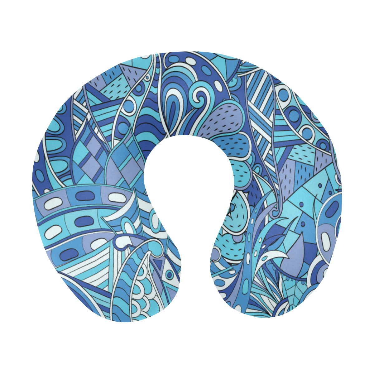 Funky Retro Pattern Print Design A02 U-Shaped Travel Neck Pillow