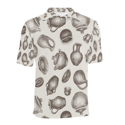 Pottery Pattern Print Design A01 Men Polo Shirt