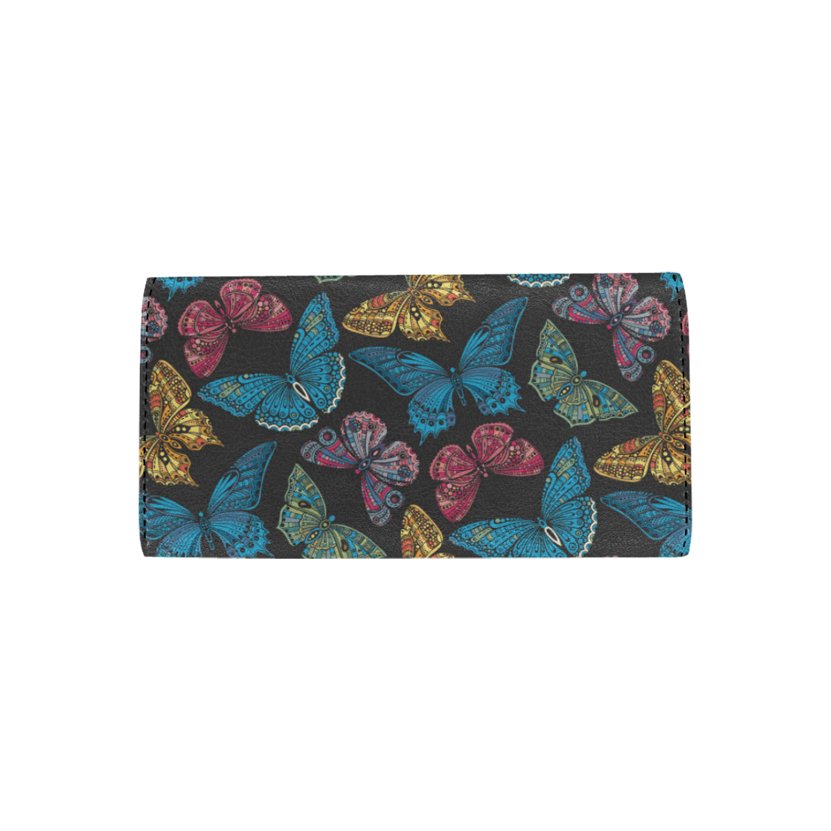 Butterfly Mandala Style Women's Trifold Wallet