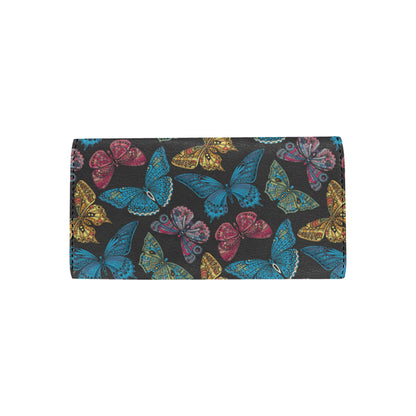 Butterfly Mandala Style Women's Trifold Wallet