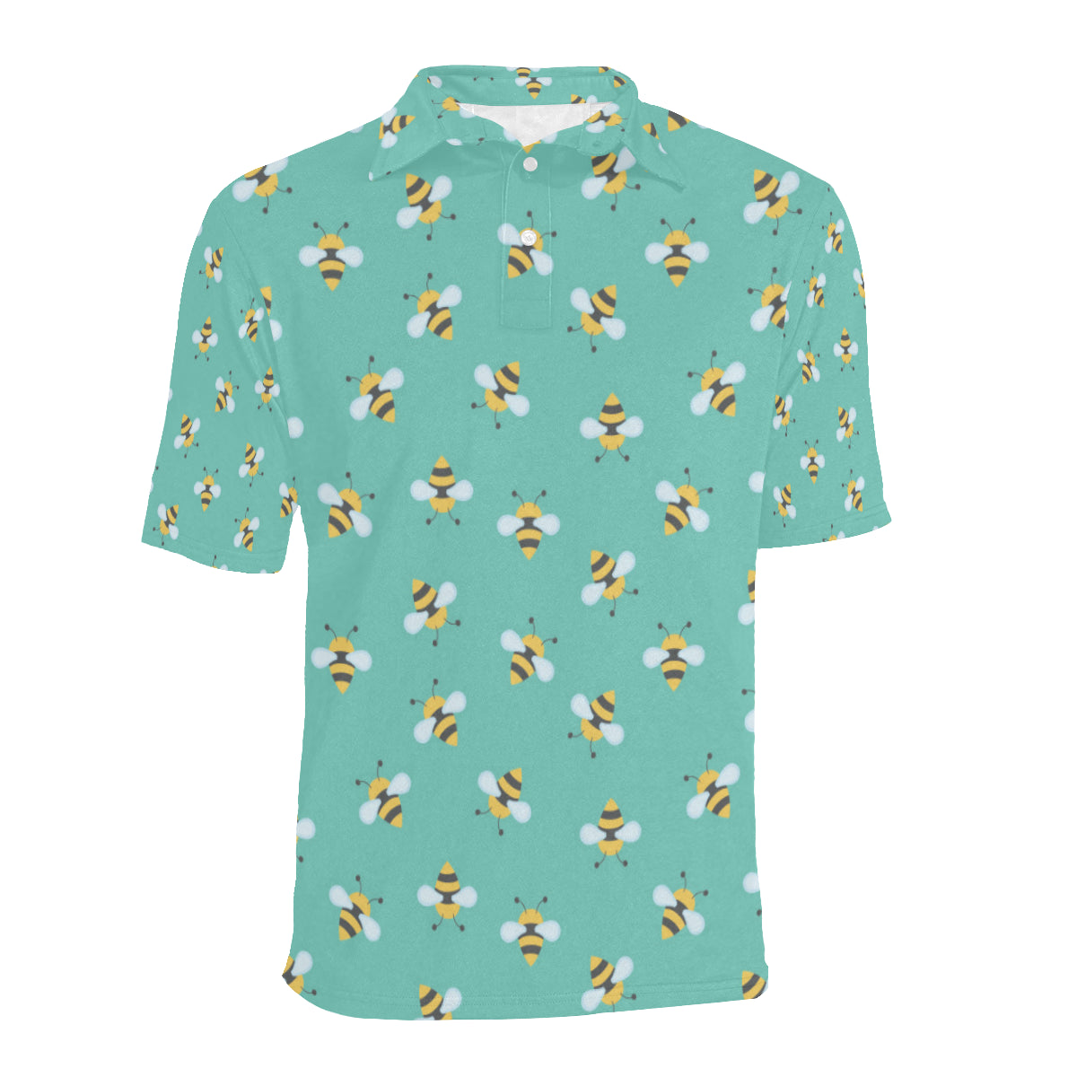 Bee Pattern Print Design 01 Men Polo Shirt
