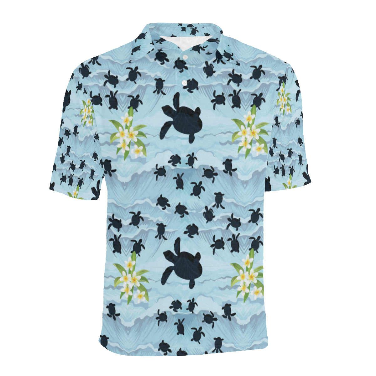 Sea Turtle Pattern Print Design T011 Men Polo Shirt