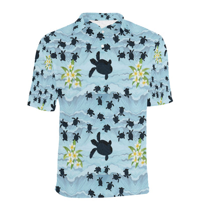 Sea Turtle Pattern Print Design T011 Men Polo Shirt