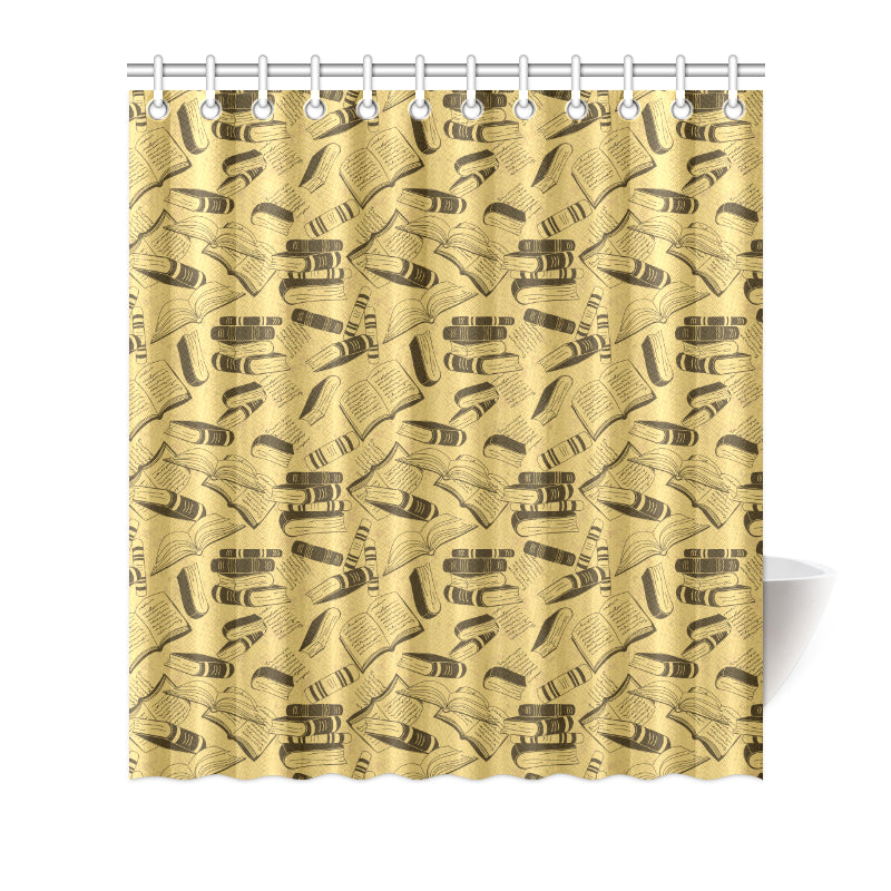 Book Pattern Print Design 02 Shower Curtain