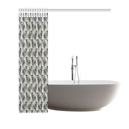 Bat Tribal Pattern Print Design 06 Shower Curtain