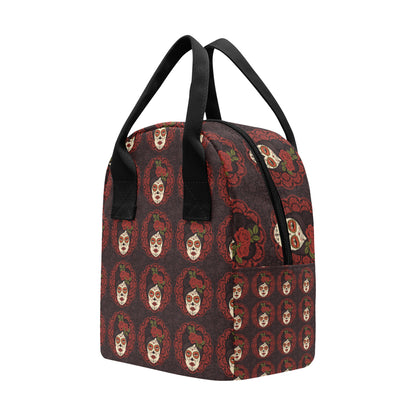 Day of the Dead Mexican Girl Insulated Lunch Bag