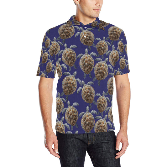 Sea Turtle Pattern Print Design T05 Men Polo Shirt