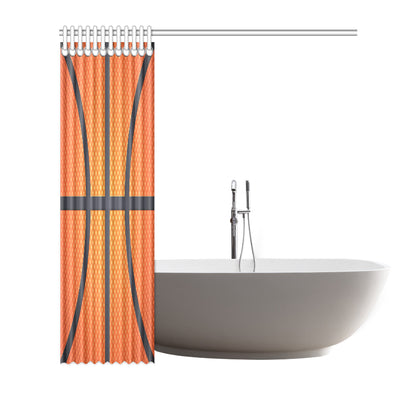 Basketball Texture Print Pattern Shower Curtain