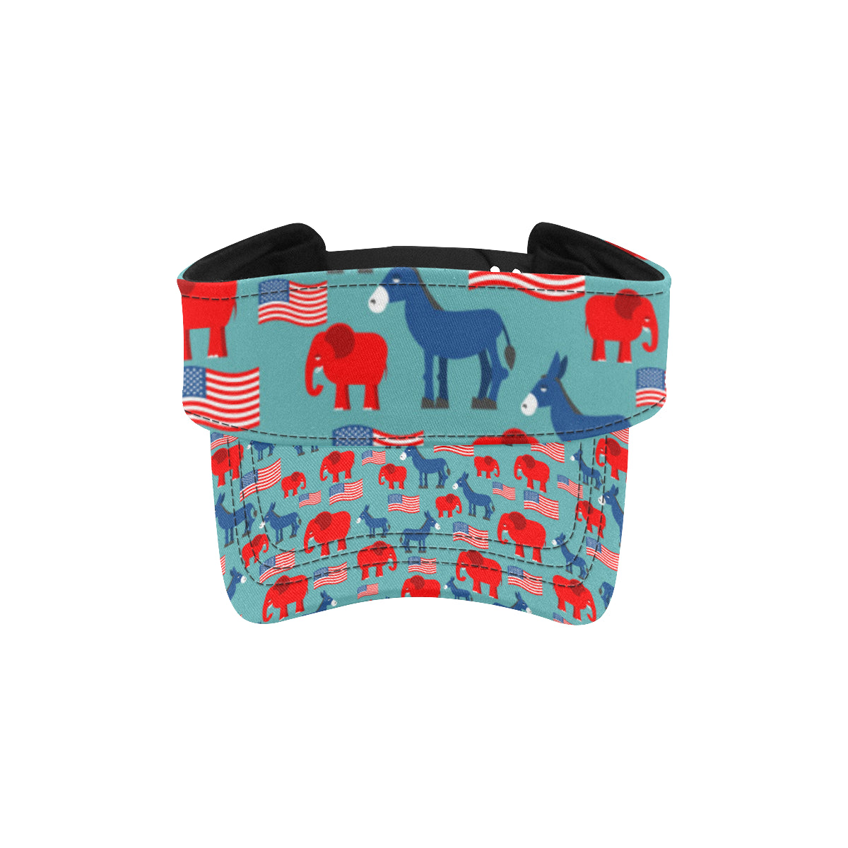 Donkey Red Elephant Pattern Print Design 03 Unisex Sun Visor
