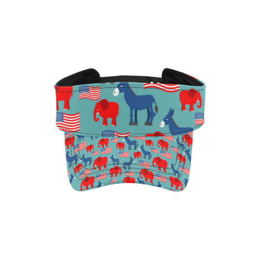 Donkey Red Elephant Pattern Print Design 03 Unisex Sun Visor