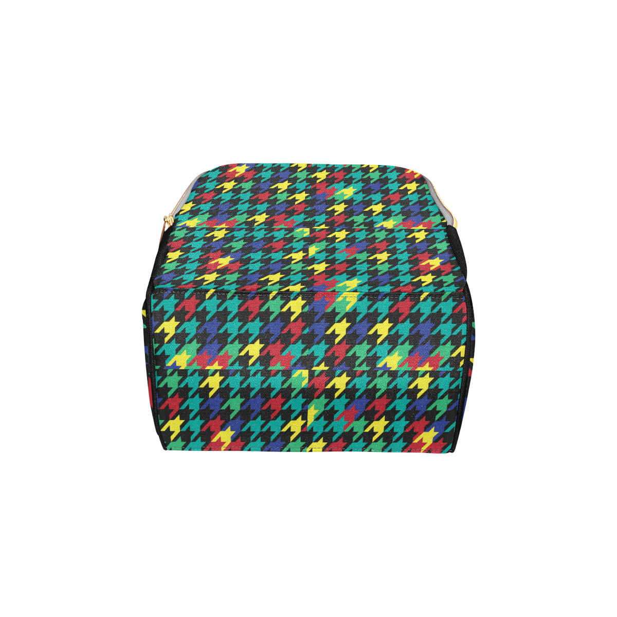 Houndstooth Colorful Pattern Print Design 02 Diaper Bag Backpack