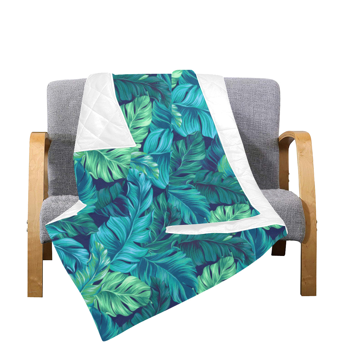Banana Leaf Pattern Print Design BL05 Premium Quilt