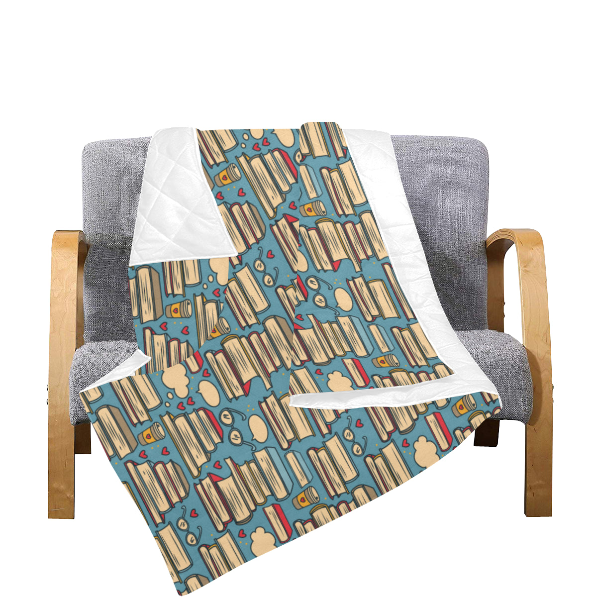 Book Pattern Print Design 03 Premium Quilt
