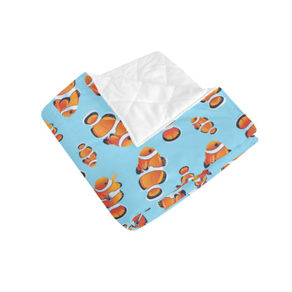 Clownfish Pattern Print Design 01 Premium Quilt
