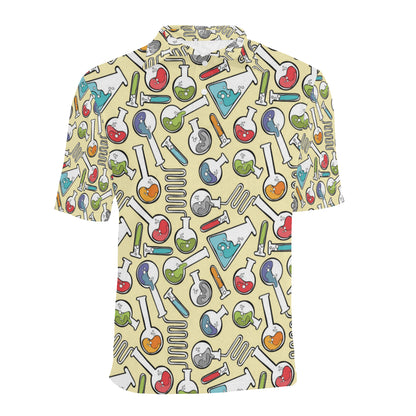 Chemical Pattern Print Design 04 Men Polo Shirt
