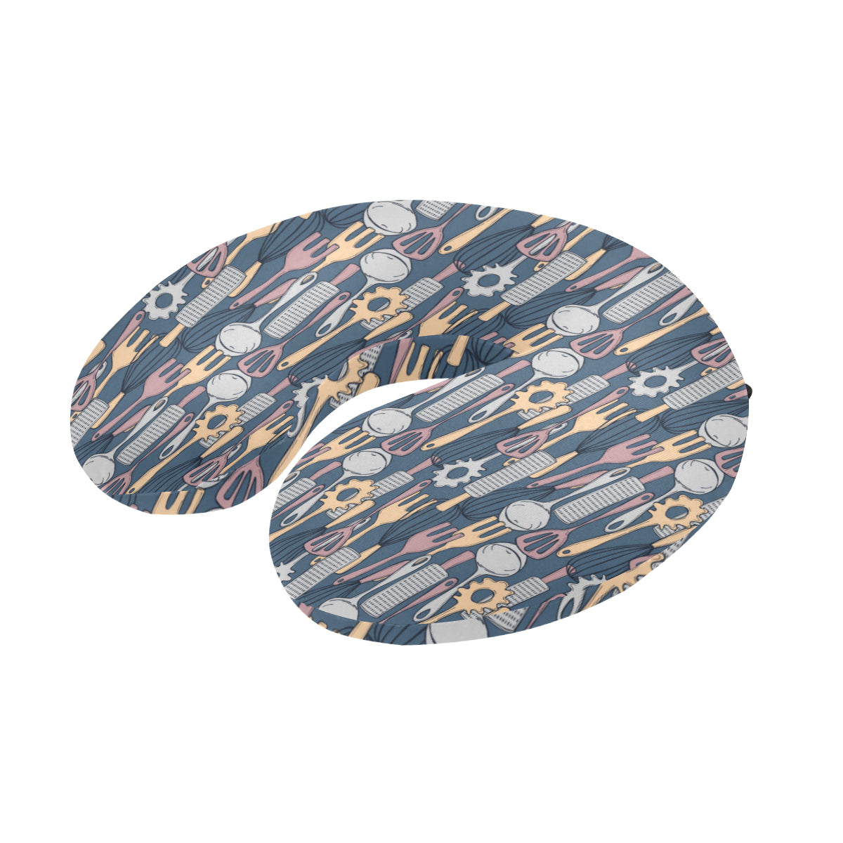 Cooking Kitchen Tools Pattern Print Design 05 U-Shaped Travel Neck Pillow