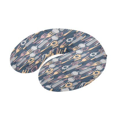 Cooking Kitchen Tools Pattern Print Design 05 U-Shaped Travel Neck Pillow