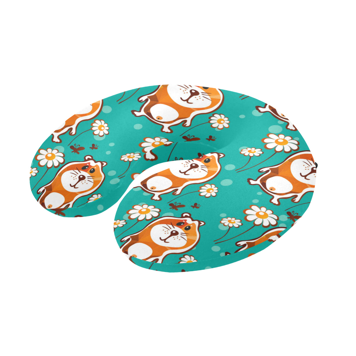 Hamster Pattern Print Design 01 U-Shaped Travel Neck Pillow