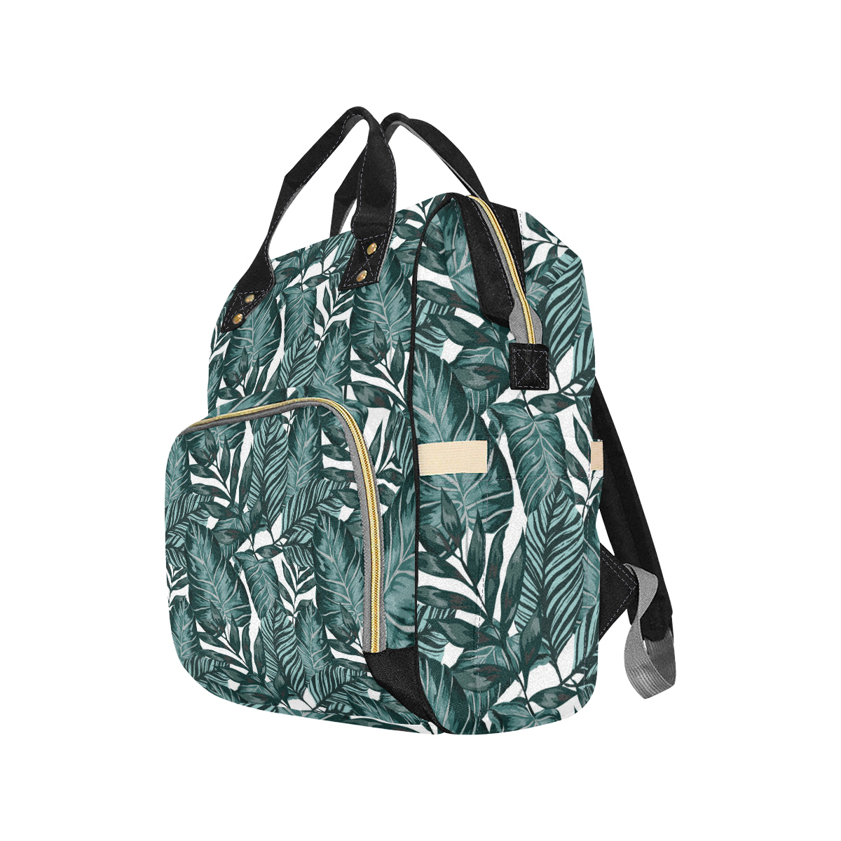Tropical Palm Leaves Pattern Diaper Bag Backpack