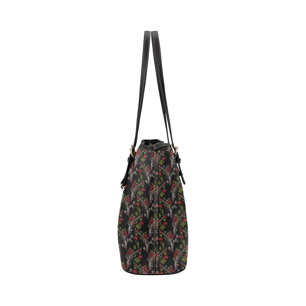 Western Design Leather Tote Bag