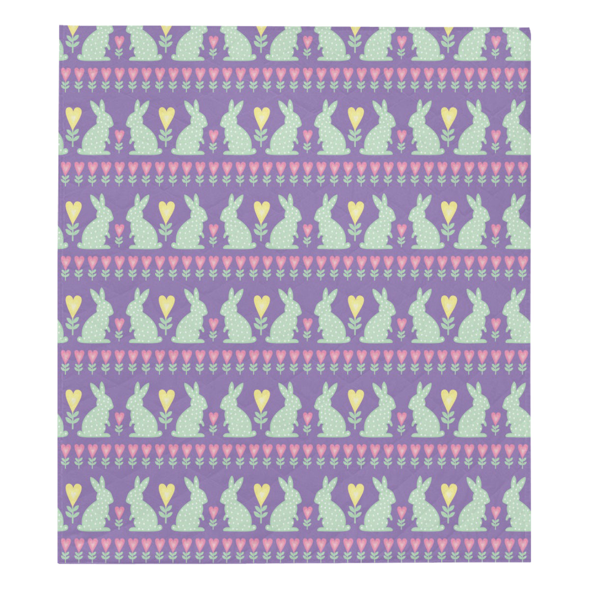 Rabbit Pattern Print Design RB01 Premium Quilt