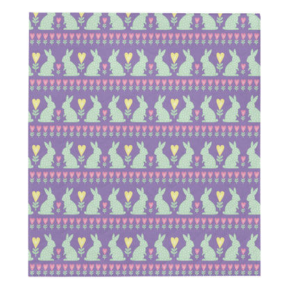 Rabbit Pattern Print Design RB01 Premium Quilt
