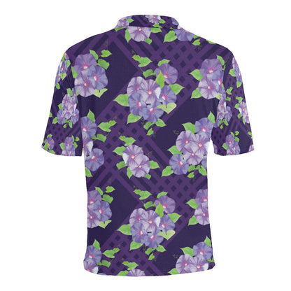 Morning Glory Pattern Print Design MG03 Men Polo Shirt