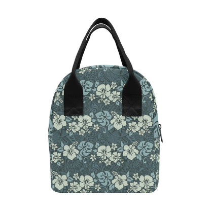 Flower Hawaiian Hibiscus Style Print Pattern Insulated Lunch Bag