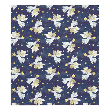 Angel Pattern Print Design 06 Premium Quilt