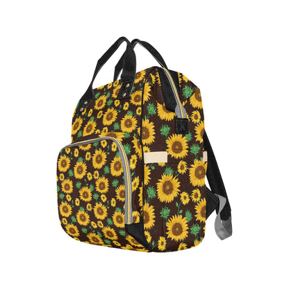 Sunflower Pattern Print Design SF01 Diaper Bag Backpack