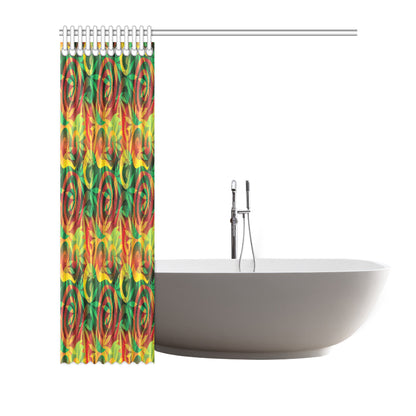 Rastafarian Pattern Print Design A01 Shower Curtain