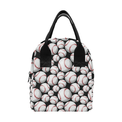 Baseball Black Background Insulated Lunch Bag