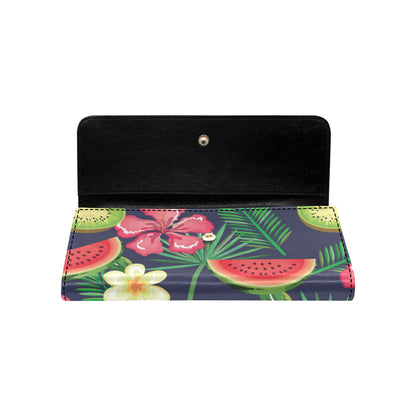 Tropical Fruits Pattern Print Design TF05 Women's Trifold Wallet