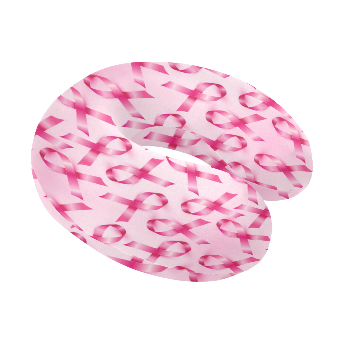 Breast cancer Pattern Print Design 04 U-Shaped Travel Neck Pillow