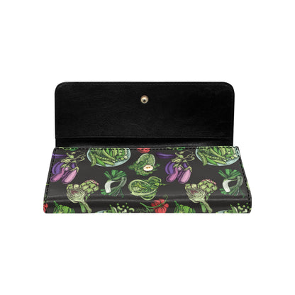Lettuce Pattern Print Design 01 Women's Trifold Wallet