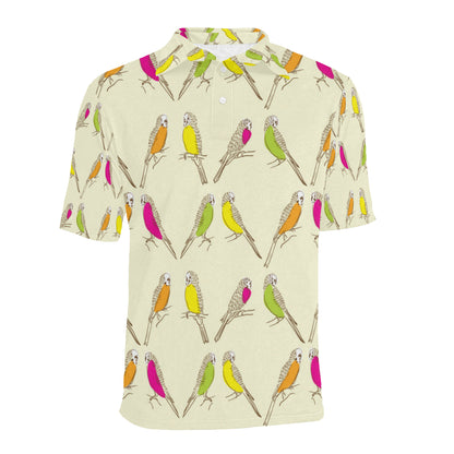 Parakeet Pattern Print Design A01 Men Polo Shirt