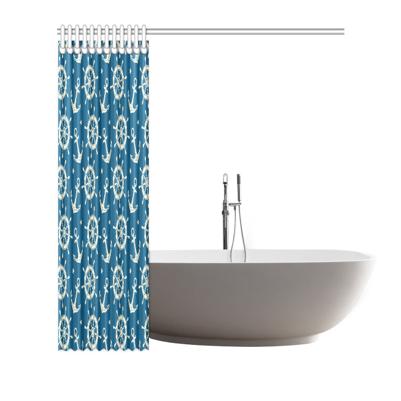 Anchor Pattern Print Design 01 Shower Curtain