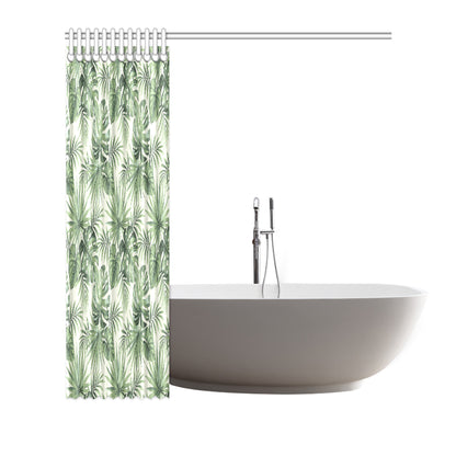 Palm Leaf Pattern Print Design A02 Shower Curtain