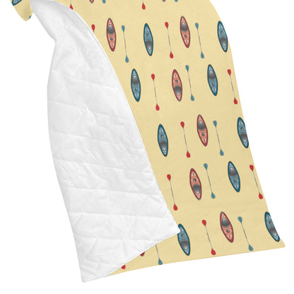 Kayak Pattern Print Design 02 Premium Quilt