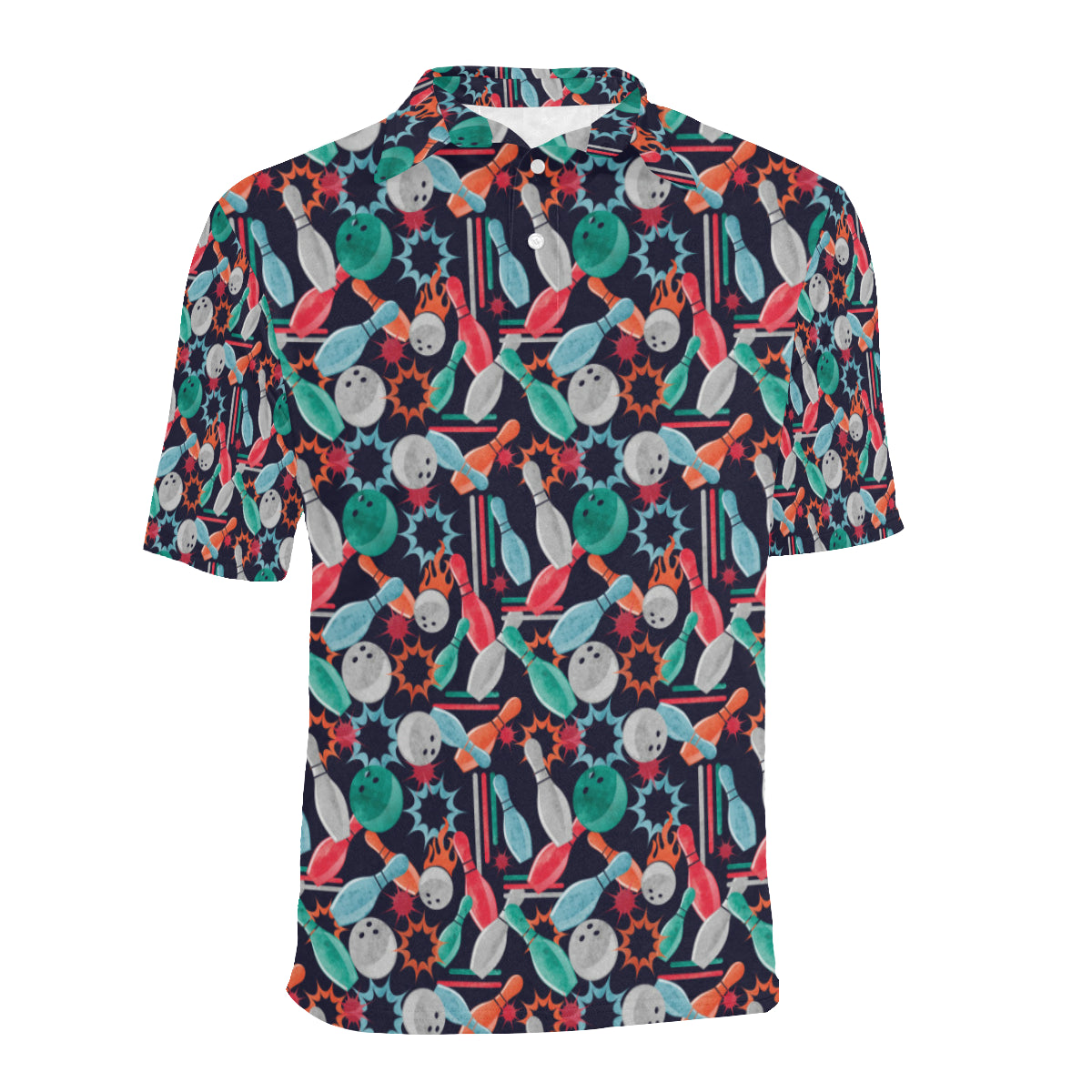 Bowling Pattern Print Design 08 Men Polo Shirt