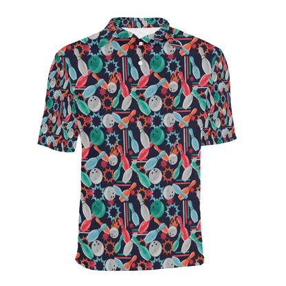 Bowling Pattern Print Design 08 Men Polo Shirt
