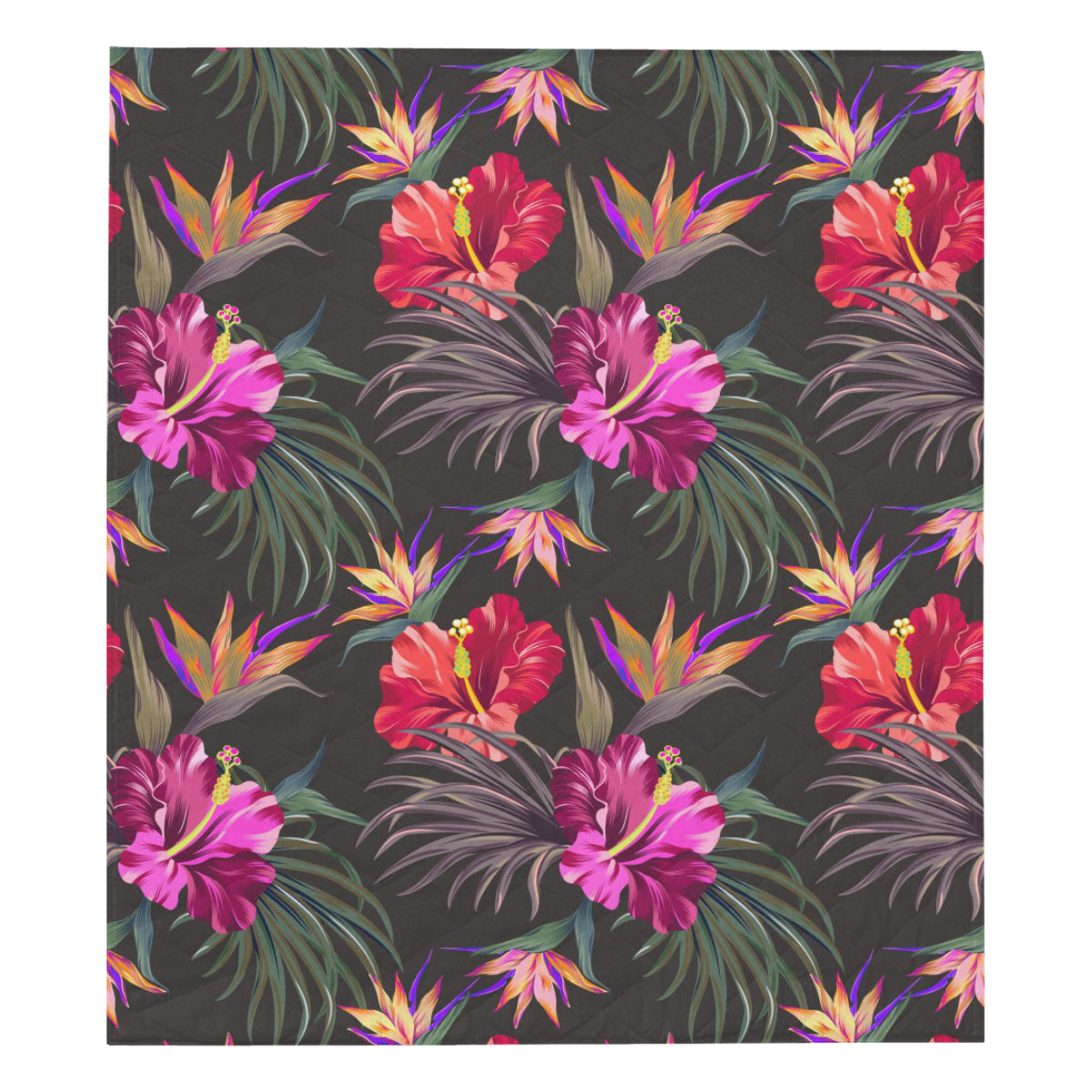 Hibiscus Pattern Print Design HB014 Premium Quilt