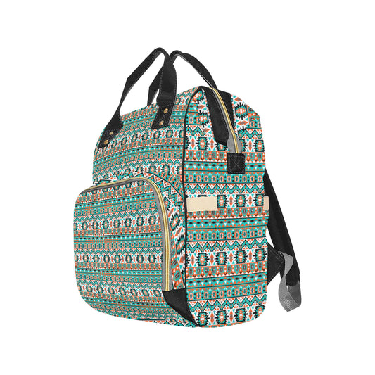 Indian Navajo Ethnic Themed Design Print Diaper Bag Backpack